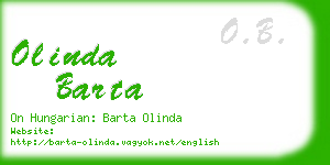 olinda barta business card